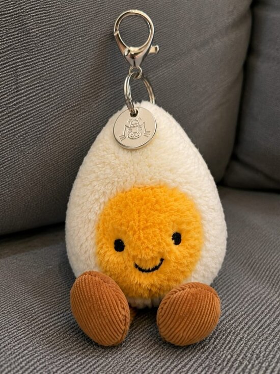 Jellycat Other - Jellycat Amuseables Boiled Egg Keychain – Soft Plush Bag Charm Toy Gift - NWT